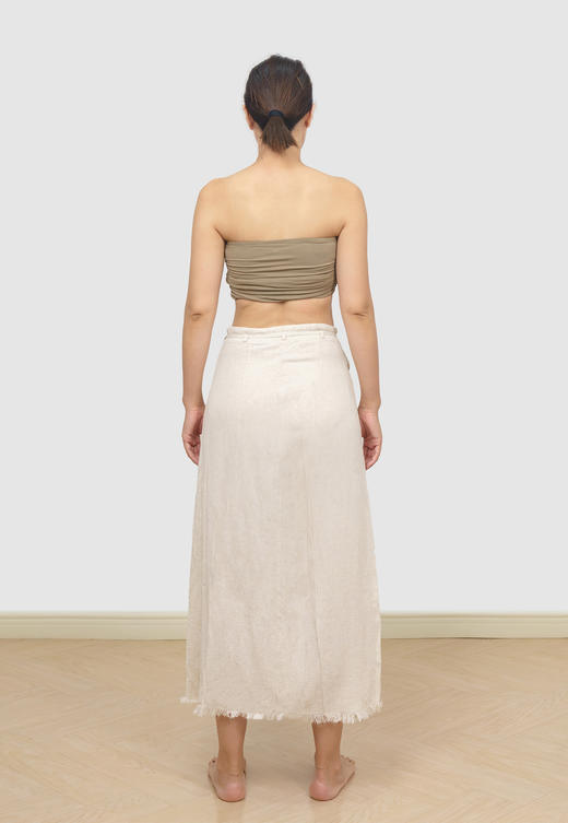 AddOne+1瑜伽休闲时尚中高腰前开叉细带半裙 商品图2