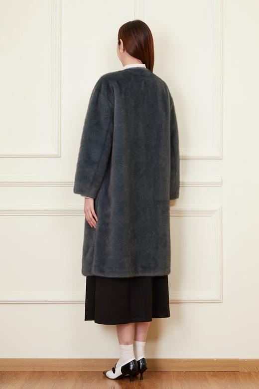 ELLA JADE 时尚气质环保皮草中长款大衣外套 21305 商品图4