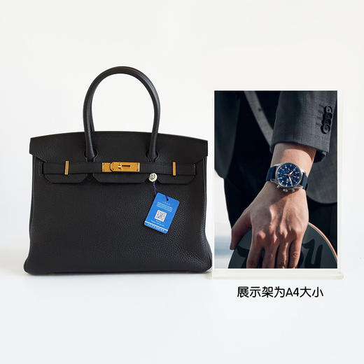 【98新闲置】Hermes爱马仕Birkin黑金Togo皮Birkin 30铂金包手提包女士191125NJS16 商品图10