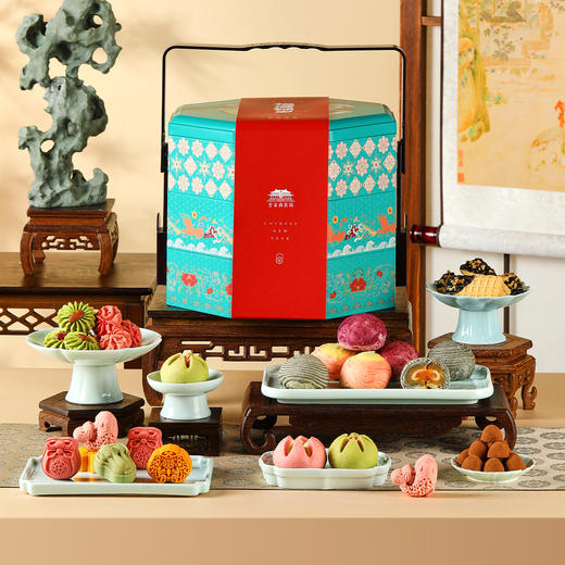 【三层唐味礼】悠享时2026春节年货礼盒装中式糕点过年走亲戚送礼品新年高端点心团购1271g 商品图1