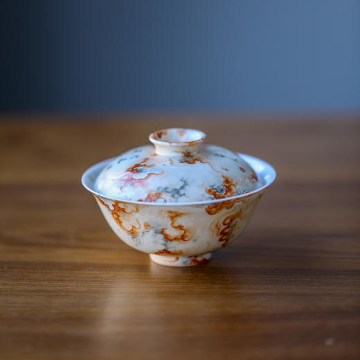 【曰何】 石纹诗文茶碗 商品图1