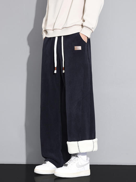 【GZ】无忧购羊驼绒裤子男士秋冬季保暖加绒加厚直筒裤29188#（截单后5-7天发货） 商品图1