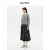 SELFWHO绵羊毛混纺绿绒蒿花刺绣半身裙女2026春新款A字伞裙 商品缩略图1