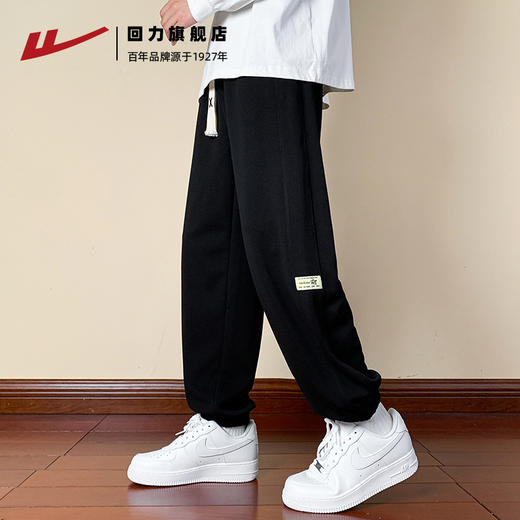 回力咖色休闲裤男2025新款春夏款运动裤青少年学生高级感卫裤长裤 商品图2