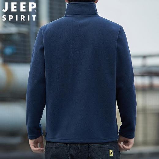 JEEP SPIRIT春秋男士摇粒绒半拉链立领时尚休闲卫衣7378（主推） 商品图3