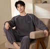 秋冬男士珊瑚绒睡衣 简约休闲保暖睡衣家居服套装 商品缩略图4