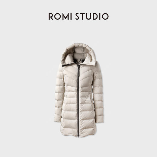 ROMI STUDIO“轻盈锁温”90白鹅绒高克重连帽羽绒外套 RWCAWT5305 商品图1