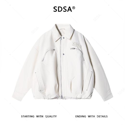 SDSA秋冬新款痞帅男装高街风字母拉链翻领羽绒服外套百搭时尚休闲 商品图0
