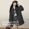 【11/26新品】熙世界牛角扣卡其色羊毛大衣女士冬季韩系氛围感翻领中款毛呢外套 商品缩略图2