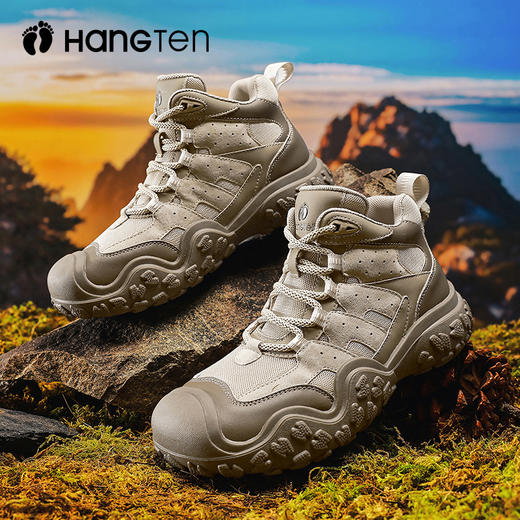HANGTEN欢腾秋冬女鞋防滑缓震高帮厚底户外丑萌靴保暖运动鞋G5366010DD 商品图1