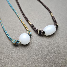 新疆和田玉且末料羊脂玉勒子锁骨链 1122-5（一个）