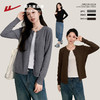 回力针织开衫外套2025秋季新款灰色圆领薄款上衣高级感外搭毛衣女 商品缩略图4