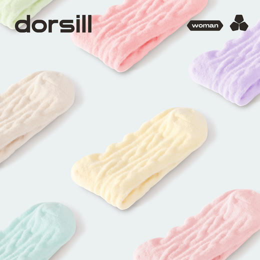 朵熙儿 女士麻花暖绒袜3双装 商品图0