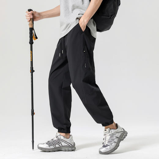 25新款纯色户外登山男士束脚裤抽绳系带舒适宽松休闲裤男长裤K&C 商品图4
