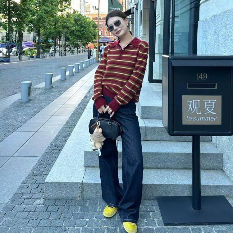 水貂绒丹宁直筒牛仔裤&加绒复古微喇拖地牛仔裤，加绒加厚升级，修饰腿型效果直接拉满