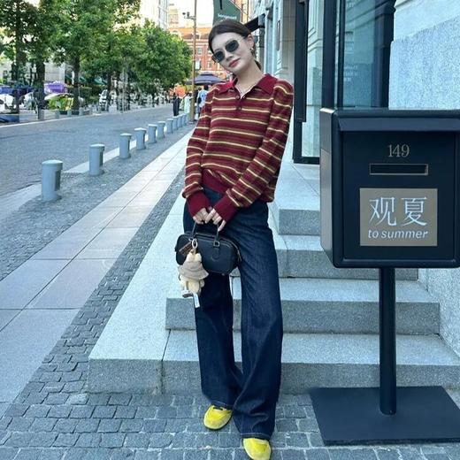 水貂绒丹宁牛仔裤｜加绒加厚升级，直筒阔腿黄金廓形 商品图1