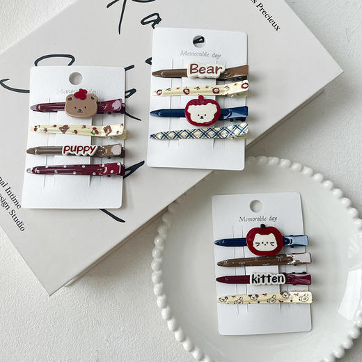 元气卡通贴片无痕组合发夹（4个）-纪念日百货门店同款167446303 商品图4