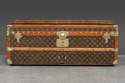 独角鹿西洋古董1920年代法国顶级奢侈品牌路易威登出品Monogram帆布经典老花款舱用行李箱 商品图0