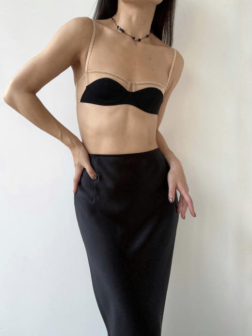 Her Senses｜重构 12B159YN 弧线网纱拼接1/2钢圈文胸 [ 黑BK01 ] 商品图5