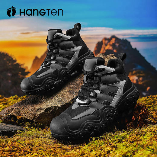 HANGTEN欢腾秋冬女鞋防滑缓震高帮厚底户外丑萌靴保暖运动鞋G5366010DD 商品图3