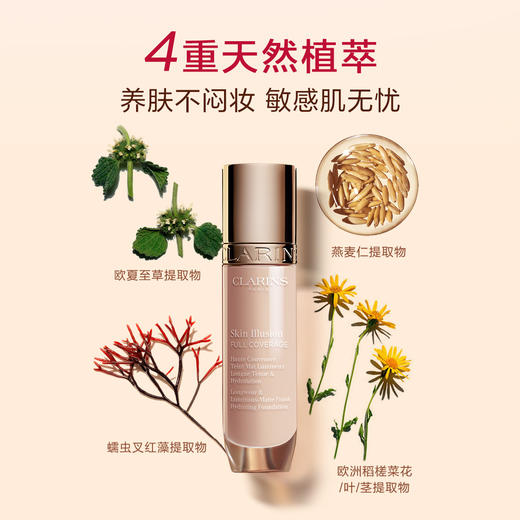 3666057241338 娇韵诗CLARINS 全新99无暇持妆粉底液高遮瑕养肤持久柔润质地油皮 101W 自然暖色调	30ml 商品图1
