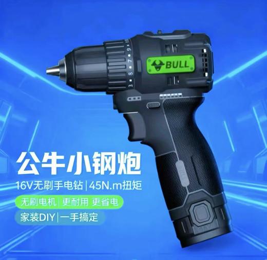 【HDXK】公牛GDZ10-45T（2.0B）锂电电钻1台 （内含：电钻机身、两块电池、1个充电器） 商品图0