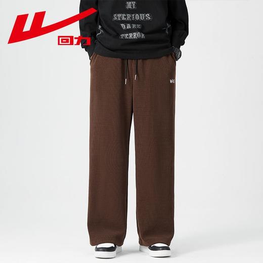 回力运动裤男2023秋冬新款直筒宽松垂感休闲裤阔腿潮牌灯芯绒卫裤 商品图8