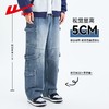 回力工装牛仔裤男2025春秋新款美式高街阔腿休闲裤宽松直筒长裤子 商品缩略图2