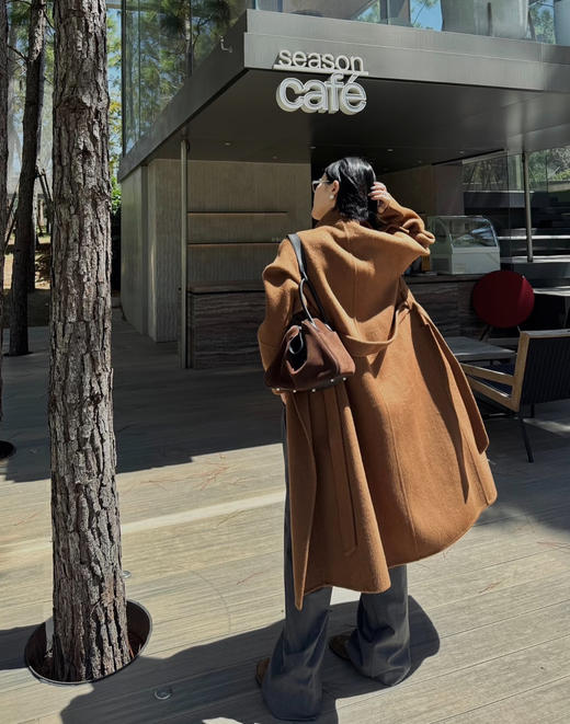 原单致知石湖仙丝牦牛绒长款大衣112605 商品图13