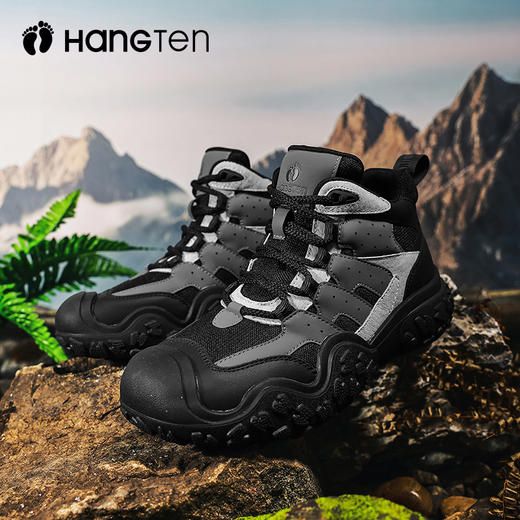 HANGTEN欢腾秋冬女鞋防滑缓震高帮厚底户外丑萌靴保暖运动鞋G5366010DD 商品图2