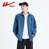 回力牛仔衬衫男士春季长袖青少年痞帅潮牌宽松休闲蓝色竖条纹衬衣 商品缩略图7