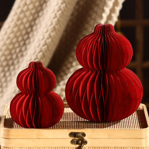 2026马年【国风❗️新年元旦摆件】折叠纸葫芦装饰品 新年入宅家用店铺红色摆件 春节新款布置 商品图1