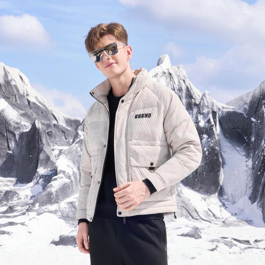 半身缘男装 冬季户外脏脏风多袋设计工装羽绒服254312P01710151 商品图1