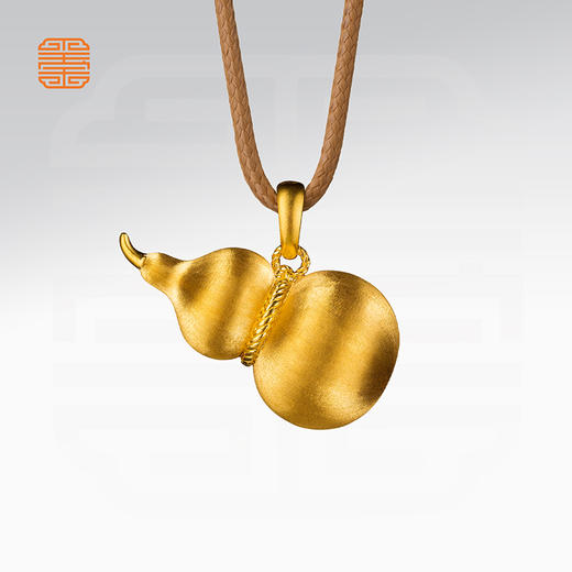 玺匠金铺《足金古法绒丝葫芦》足金9999 黄金吊坠 吉祥饰品挂坠礼物 商品图1
