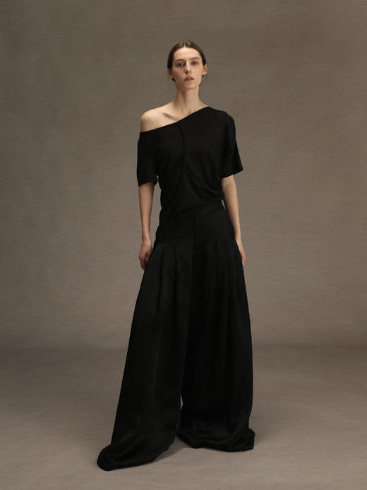 ranyepersonal｜PARADOX25TR01-2 肌理醋酸黑色西装裤 [ 黑 ] 商品图7