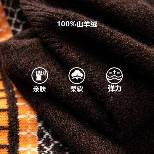 苏格兰小镇~复古费尔岛提花100%纯山羊绒衫女冬季新款针织毛衣 商品图1