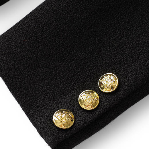 「高货wl」全新升级【铂金会员367/天猫499/差价132】(83917)洛诗琳肌理感混纺小香风外套2025秋冬气质圆领毛呢短外套 商品图4