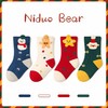 尼多熊2025儿童圣诞袜秋冬棉袜a类婴儿宝宝圣诞袜无骨不勒腿 6双装 商品缩略图0