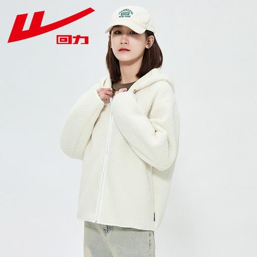 回力羊羔绒毛外套女2025春秋新款小个子百搭宽松开衫外套休闲上衣 商品图2