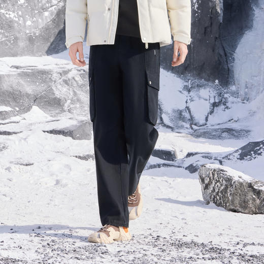 半身缘男裤 冬季舒适时尚多口袋抽绳脚口休闲裤254101P10330107 商品图1