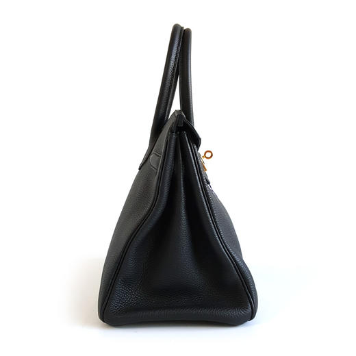 【98新闲置】Hermes爱马仕Birkin黑金Togo皮Birkin 30铂金包手提包女士191125NJS16 商品图3