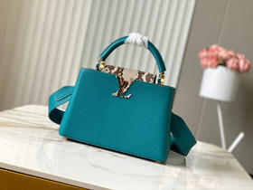 秋冬特惠💰1700 渠道级LV te级LV 全套包装 N81408/M48865孔雀绿 本款 Capucines BB号手袋