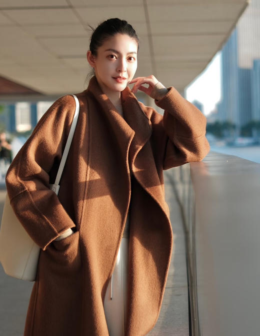 原单致知石湖仙丝牦牛绒长款大衣112605 商品图0