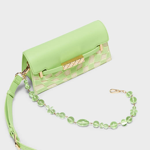 1004612303206   CHARLES&KEITH 女士拼色棋盘格手提斜挎包【约23*11*7.5cm】 商品图2