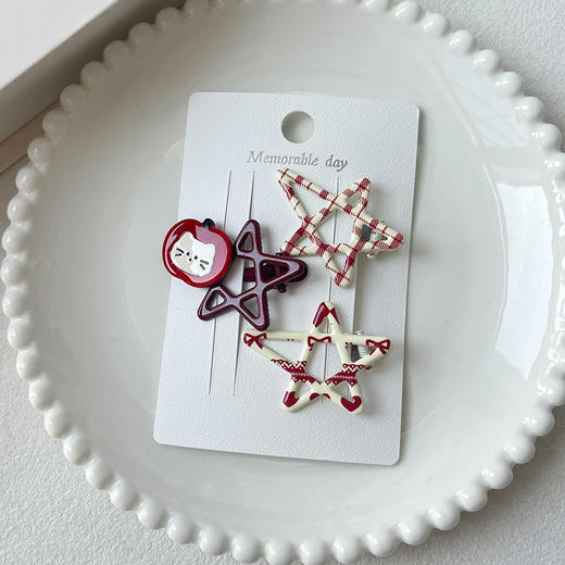 元气费尔岛卡通星星夹组合发夹（3个）-纪念日百货门店同款167446362 商品图4