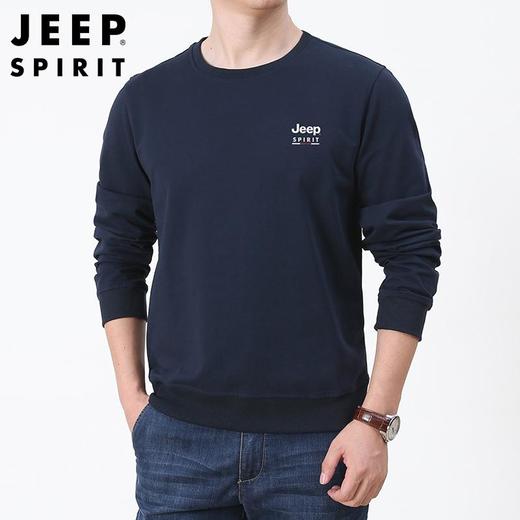 JEEP SPIRIT卫衣男秋季圆领套头长袖休闲宽松上衣男秋装HL7611 商品图4