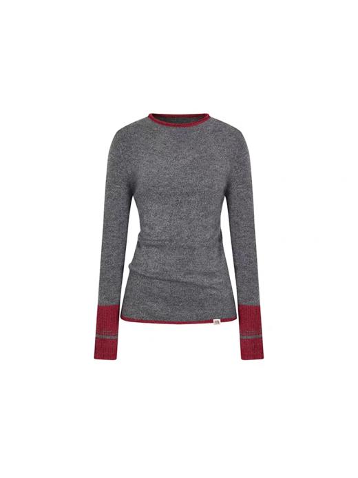 马得工地/MDGDMY14838/撞色假两件套头毛织打底 商品图3