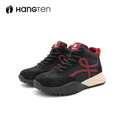 HANGTEN欢腾秋冬女鞋橡胶大底休闲保暖加绒高帮底德训鞋G5365028DD 商品图2
