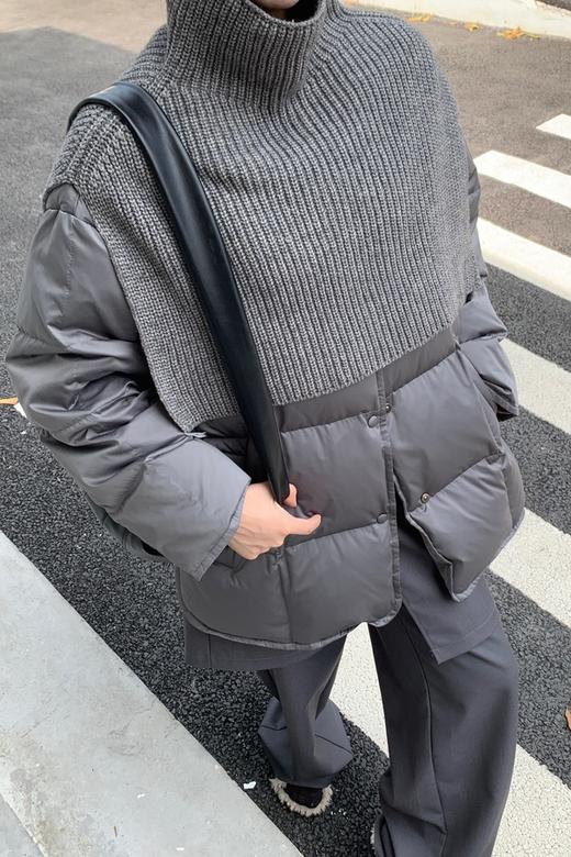 Kai & Kiera 韩系个性时尚配围脖羽绒服 21215 商品图0