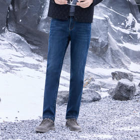 半身缘男裤 冬季休闲百搭舒适牛仔裤254101M10130157